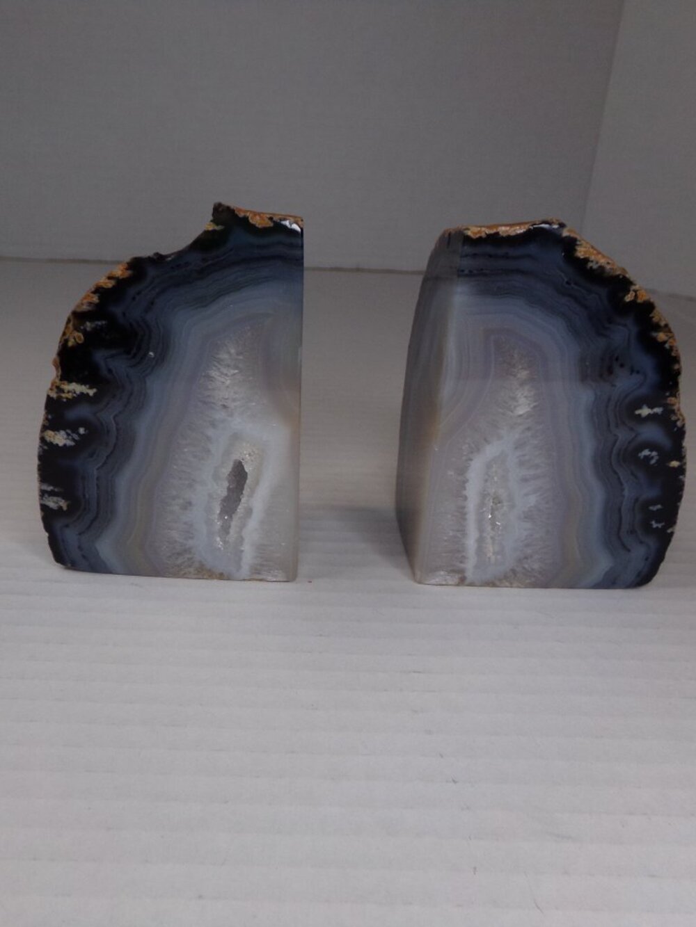 Geode Natural Bookends Polished Shiny Beautiful Smooth